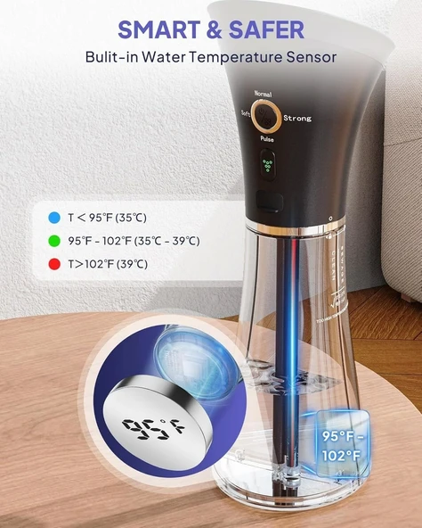 Kaugic Akıllı Su Sıcaklık Sensörü ile Güvenli Kulak Temizleyici - Yarı Saydam - 3