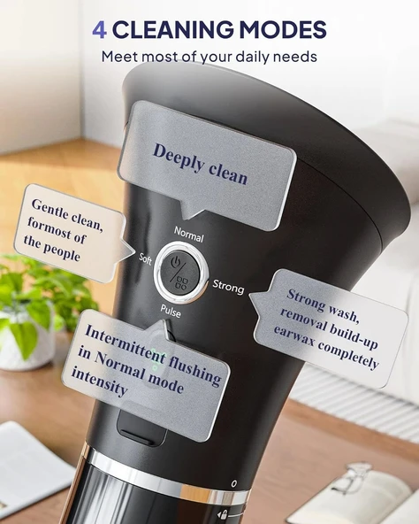 Kaugic Akıllı Su Sıcaklık Sensörü ile Güvenli Kulak Temizleyici - Siyah - 4