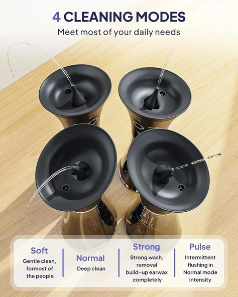 Kaugic Akıllı Su Sıcaklık Sensörü ile Güvenli Kulak Temizleyici - Yarı Saydam - 4