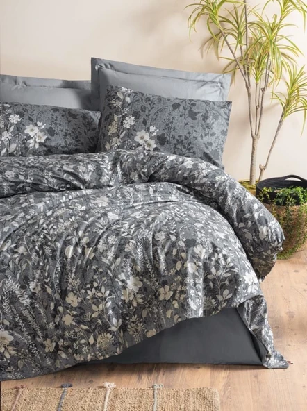 Cotton Box Dual Çift Kişilik Nevresim Takımı Comely Antrasit