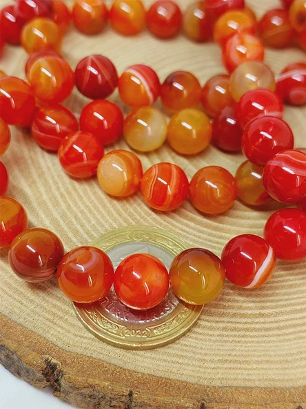 Akik Taşı Dizi 10mm (53090) - 2