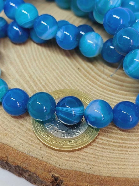 Akik Taşı Dizi 10mm (53088) - Resim 2