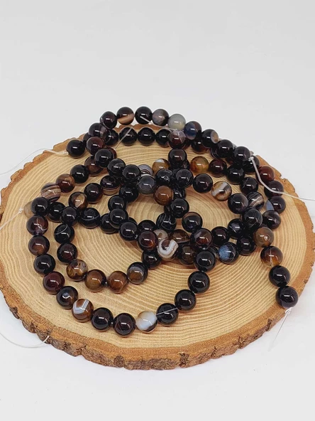 Akik Taşı Dizi 10mm (53092) - Resim 3