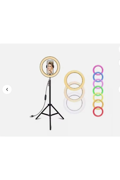 ONREZ Profesyonel Halka Işık Selfie Led Rgb Renk Vlog Youtube Portre Fotoğrafçılığı - 4