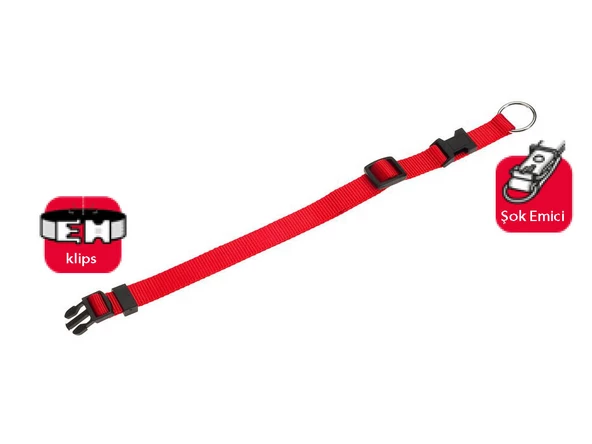 Karlie Boyun Tasma 45-65 cm Kırmızı