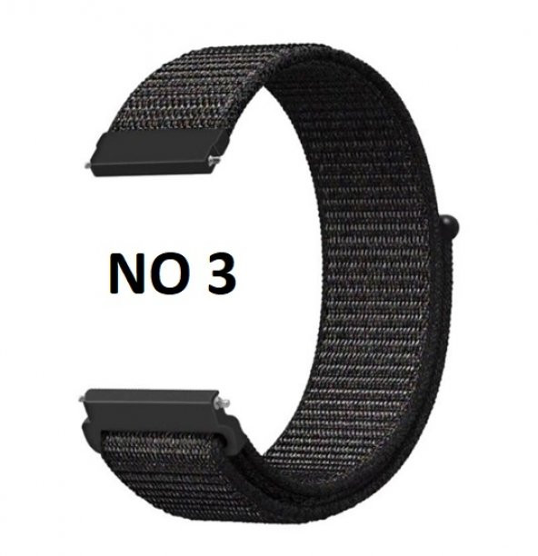 Huawei GT4 GT3 GT2 46mm Kumaş Cırtlı Spor Kordon Kayış (22mm) - 3
