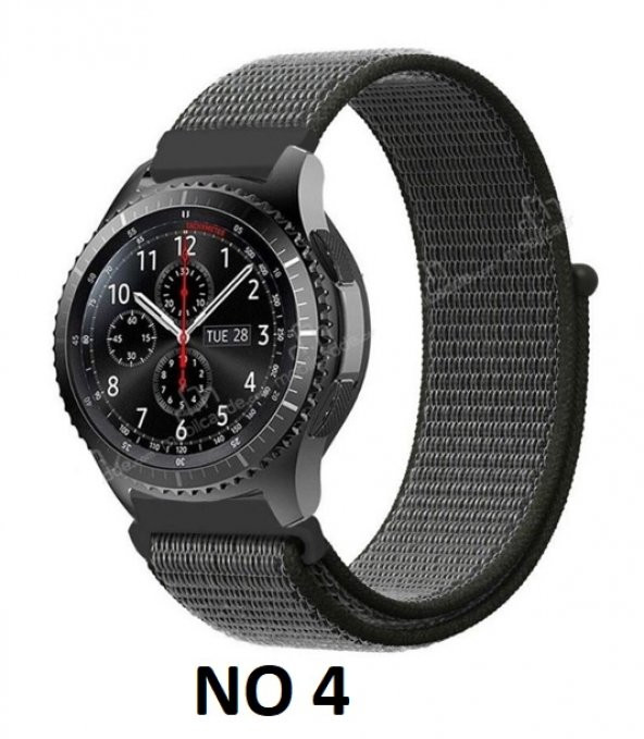 Huawei GT4 GT3 GT2 46mm Kumaş Cırtlı Spor Kordon Kayış (22mm) - 4