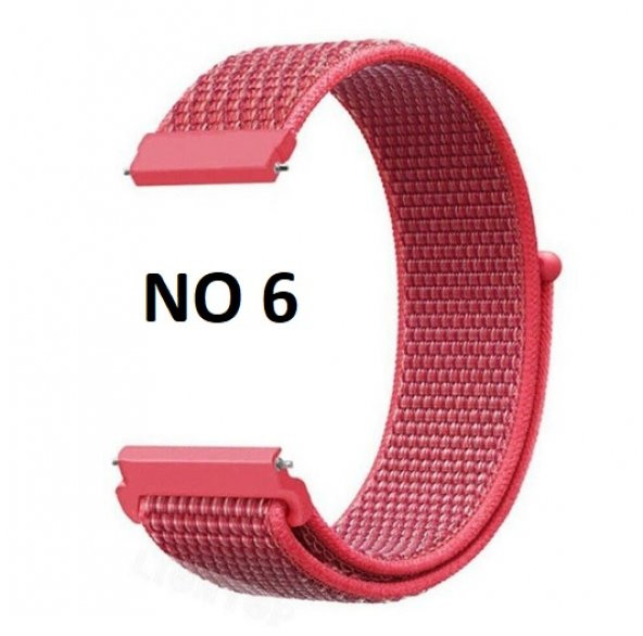 Huawei GT4 GT3 GT2 46mm Kumaş Cırtlı Spor Kordon Kayış (22mm) - 6