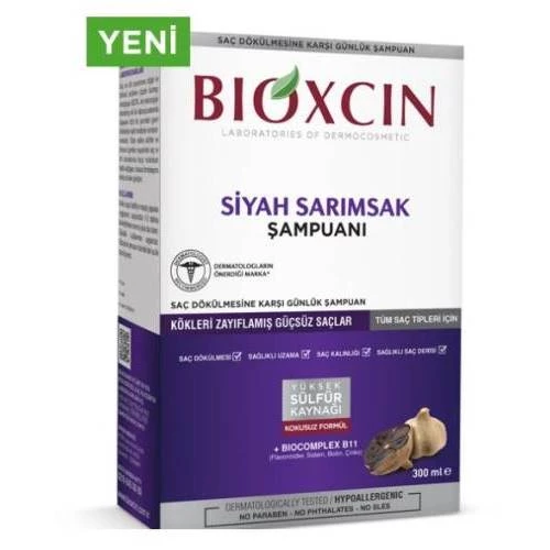 Bioxcin Saç Dökülmesine Karşı Siyah Sarımsak Şampuanı 300 ml