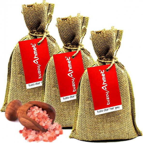 3 Adet 1 Kg İri Taneli Himalaya Kaya Tuzu