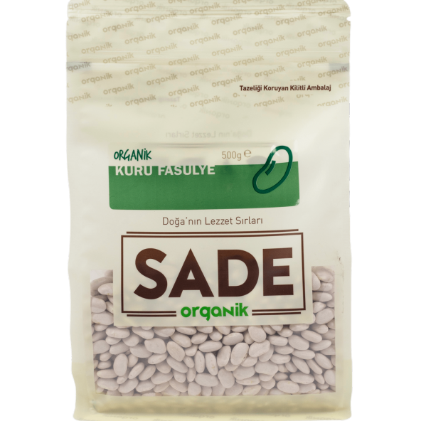 Sade Organik Kuru Fasulye 500 gr