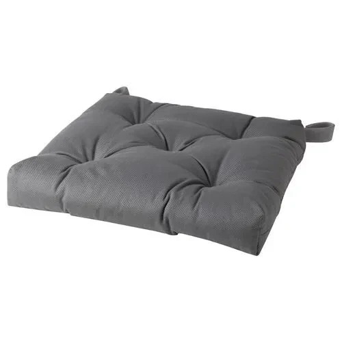 IKEA Malında 40/35x38x7 Cm Sandelye Minderi Gri Cırt Cırt Bantlı - 1