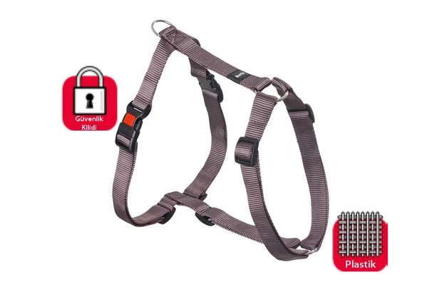 Karlie Kilitli Göğüs Tasma L 65-100CM Gri
