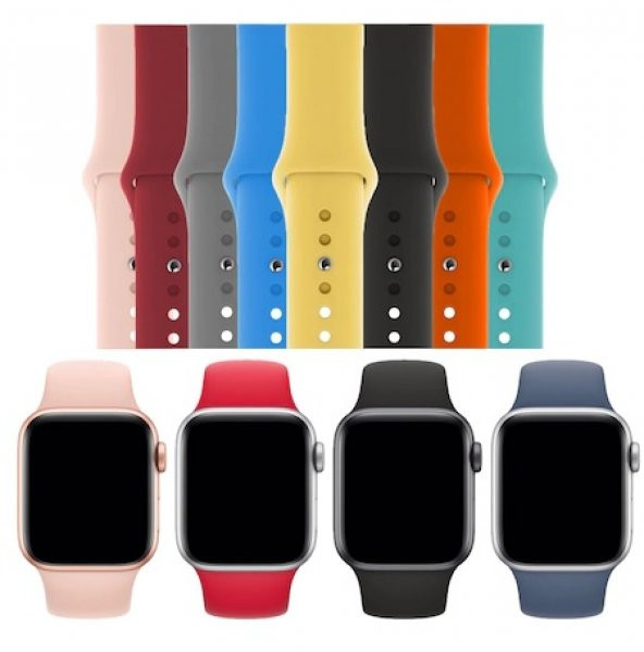 Apple Watch 2 3 4 5 6 - 42mm Silikon Kordon Kayış (M-L) - 2