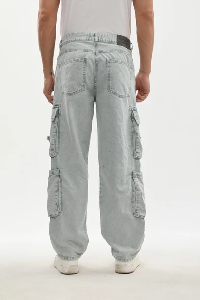 Erkek Kargo Cepli Jean Pantolon - 7