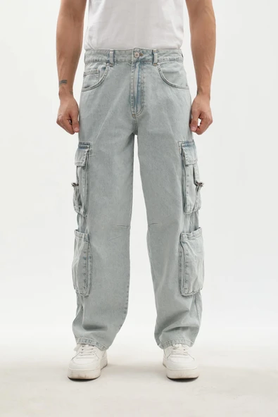 Erkek Kargo Cepli Jean Pantolon - Resim 7