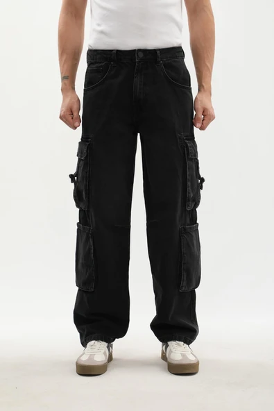 Erkek Kargo Cepli Jean Pantolon - 7