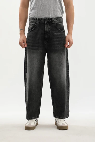 Erkek Skater Fit Jean Pantolon Antrasit - 8