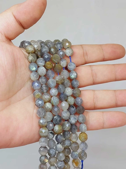 Labradorit Taşı Faset Kesim Dizi 7.5mm (53080) ürün görseli