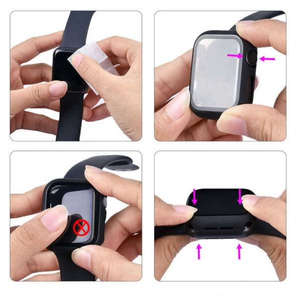 Apple Watch 44mm Watch Gard Ekran Koruyucu Kılıf 360 Koruma - 4