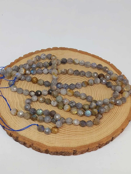 Labradorit Taşı Faset Kesim Dizi 7.5mm (53080) - Resim 3