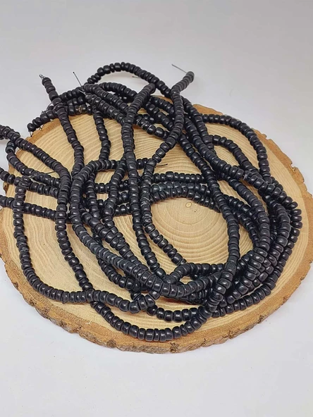 Hindistan Cevizi Kabuğu Ahşap Dizi Silindir Kesim 3*5mm (53070) - 3