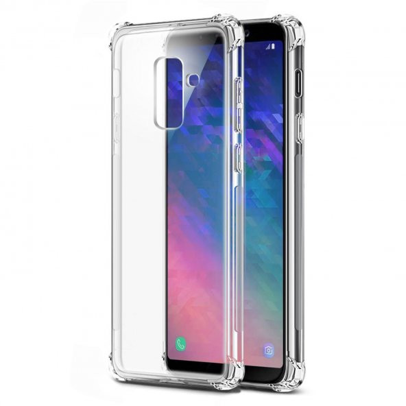 For Samsung Galaxy A6 Plus Kılıf Şeffaf Korumalı Sert Silikon Kapak - 1