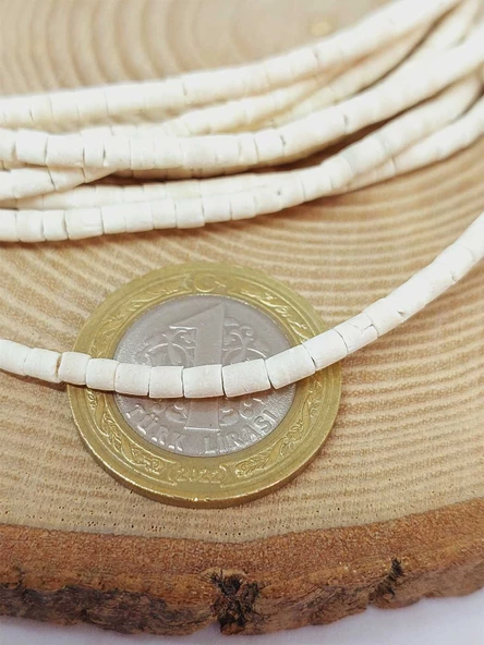 Hindistan Cevizi Kabuğu Ahşap Dizi Silindir Kesim 2.5*3mm (53052) - 2