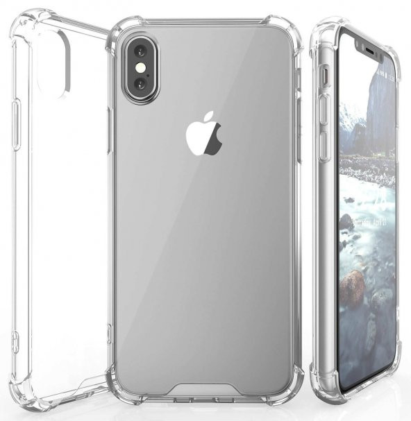 Apple İphone X Şeffaf Kılıf Anti Şok TPU Kılıf