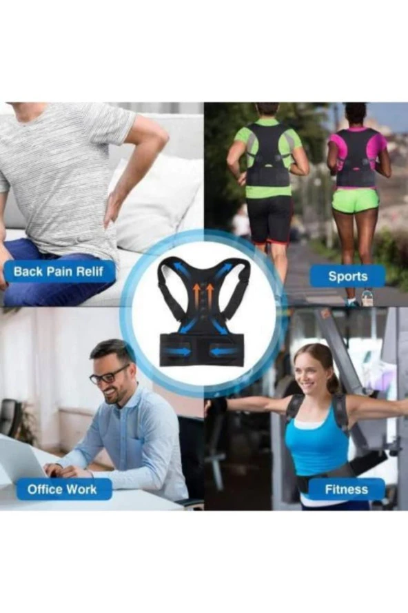 Manyetik Dik Duruş Korsesi Kamburluk Önleyici Korse Erkek Bayan Bel Sırt Omuz Dik Durmak - Resim 8