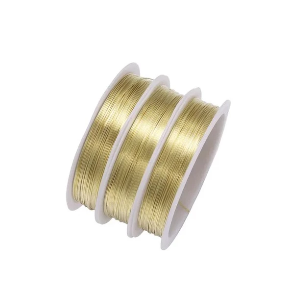 Hayal Sepeti  TAKI ve FİLOGRAFİ TELİ Makara Tel - 0.3mm ince - 10 adet Altın Renk - 4