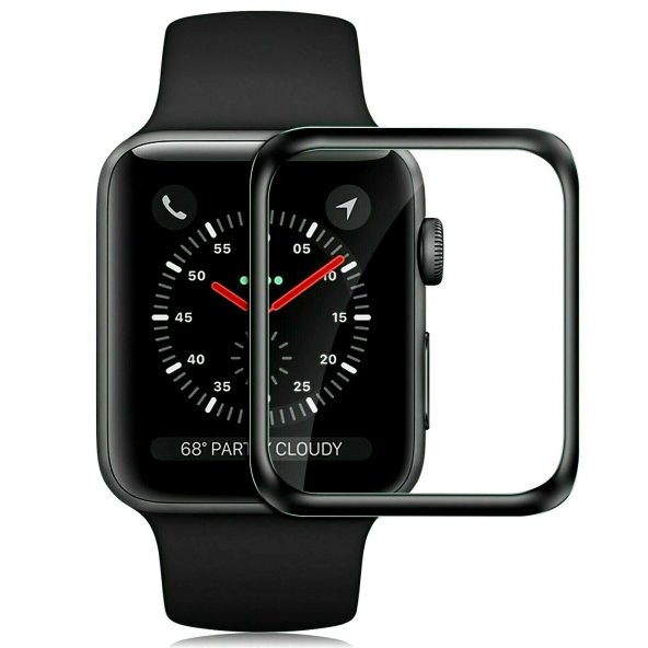 Bufalo Apple Watch 42mm Ekran Koruyucu 3D Kavisli PMMA Nano Siyah Çerçeve - 3