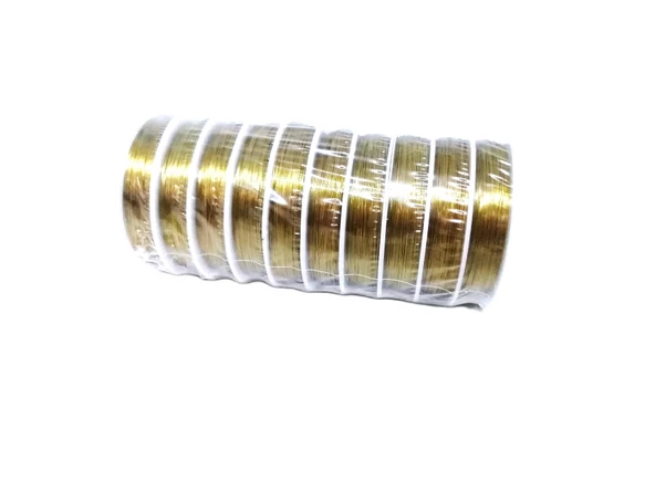 Hayal Sepeti  TAKI ve FİLOGRAFİ TELİ Makara Tel - 0.3mm ince - 10 adet Altın Renk - 3
