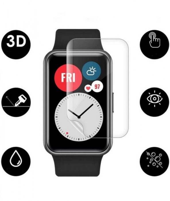 Huawei Watch Fit Nano Ekran Koruyucu Şeffaf