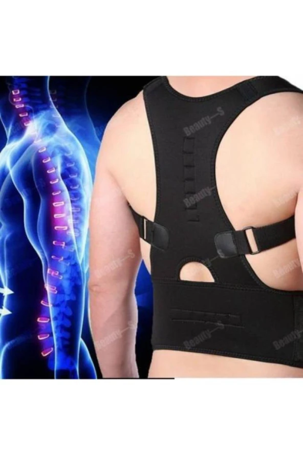 Manyetik Dik Durmak Için Korse Ortopedik Kamburluk Önleyici Bayan Erkek Dik Duruş Bel Sırt Korsesi - Resim 2