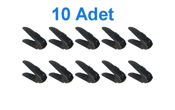 Geseus Ayakkabı Rampası Ayakkabı Düzenleyici Organızer-10Ad-Yükseklik Ayarlı - 2