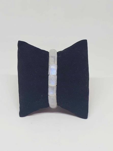 Ay Taşı Yansımalı Renkler Özel Dikdörtgen Kesim Bileklik (17-18cm) (53020) - Resim 2