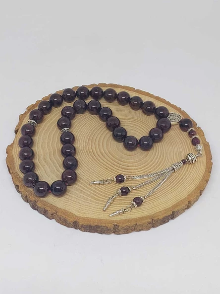 Lal (Garnet – Granat) Taşı 33lük Tesbih 12mm (53038) - Resim 2