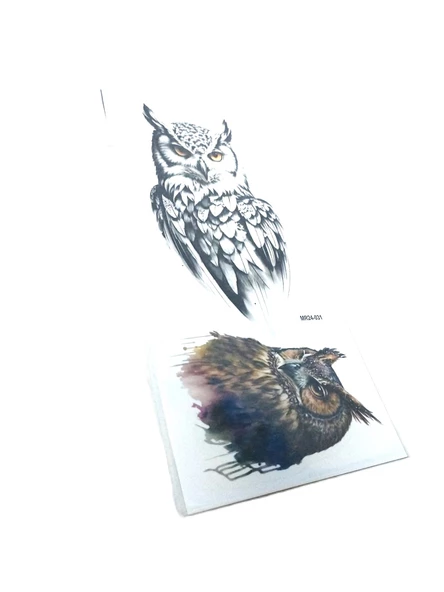 Hayal Sepeti Geçici Dövme 9,5x19CM Tattoo Minimal Tattoo Aksesuar Şık  BAYKUŞ MODELİ - 2