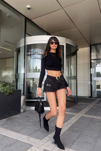 Feles Kadeh Topuk Kadın Çorap Bot - Resim 6