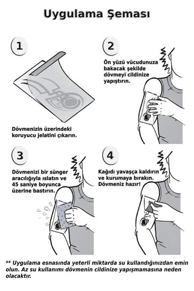 Hayal Sepeti Geçici Dövme 9,5x19CM Tattoo Minimal Tattoo Aksesuar Şık  BAYKUŞ MODELİ - 3
