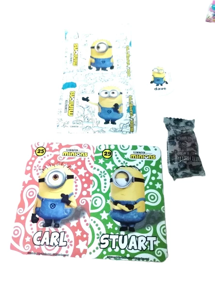 Hayal Sepeti sevimli minions karakterli kartlar + sticker + şekerleme nostajik kutu 1 adet - 5