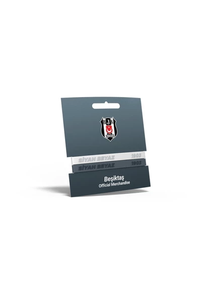 Beşiktaş Orijinal Lisanslı 2'li Silikon Bileklik Kartal Baskılı Hediyelik Ahşap Kutulu - 3