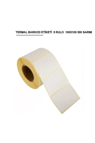 Ekstrafix Termal Barkod Etiketi 100x100 / 500 Sarım 5 Rulo