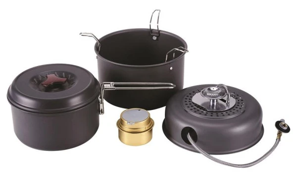 FreeCamp Gaz Ocaklı Portatif Yemek Seti - 3