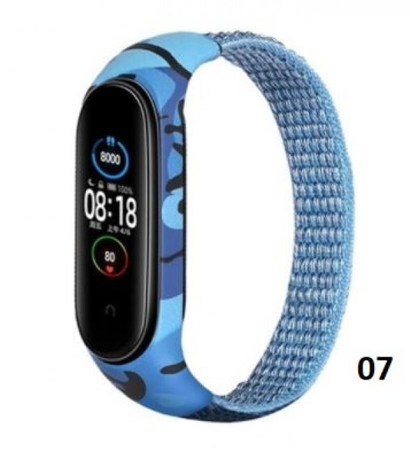 Xiaomi Mi Band 5 Kumaş Örgü Spor Kordon Kayış -KAMUFLAJ - 4