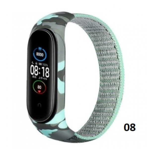 Xiaomi Mi Band 5 Kumaş Örgü Spor Kordon Kayış -KAMUFLAJ - 8