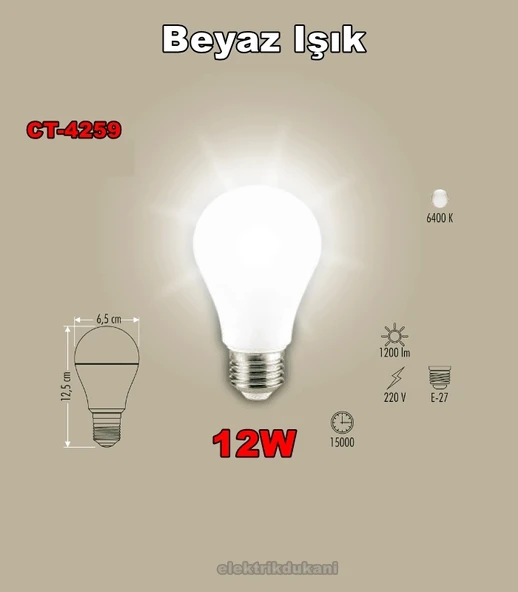 CATA E-27 12W LED SENSÖRLÜ AMPUL - 2