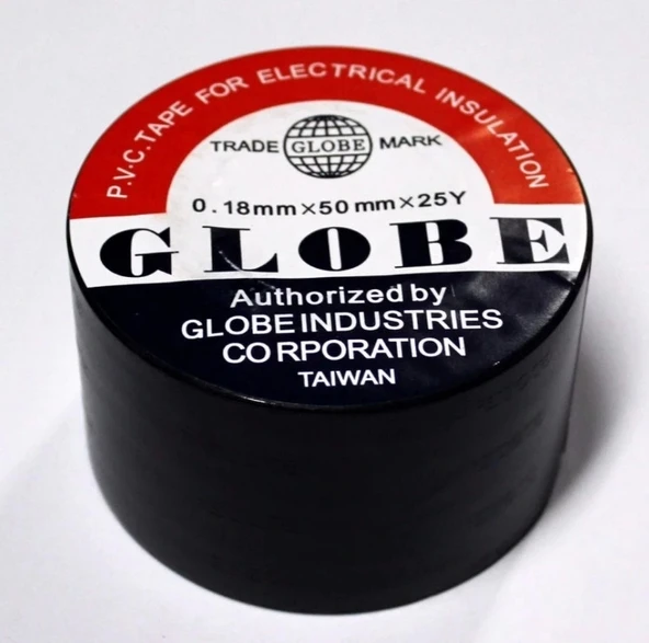 GLOBE Geniş 50mm İzole Elektrik Bant Siyah (ENDER) - 2