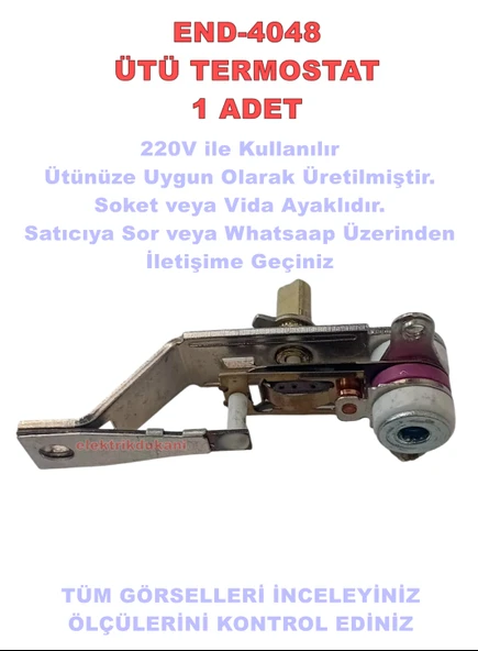 ENDER Ütü Termostatı Kısa Mil (Mil Boyu: 11mm) ürün görseli